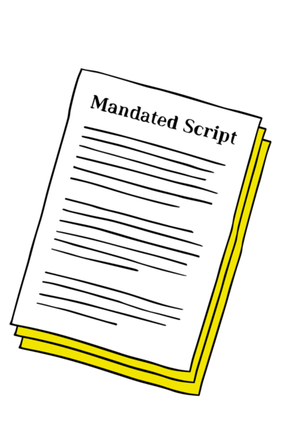 Mandated script graphic