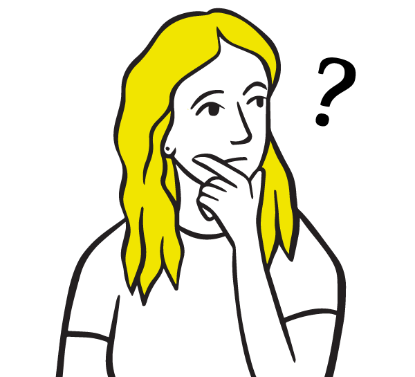 Confused woman graphic