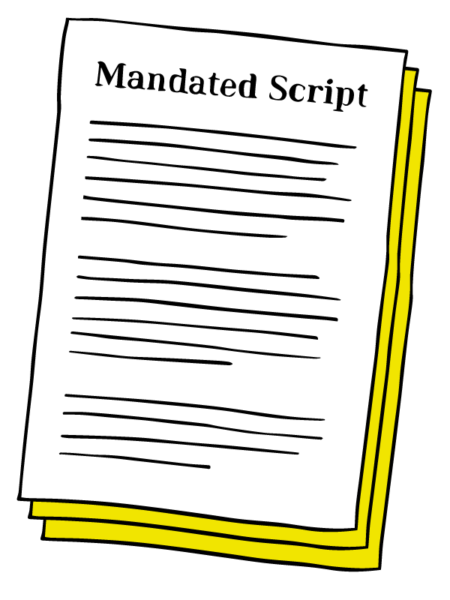 Mandated script graphic