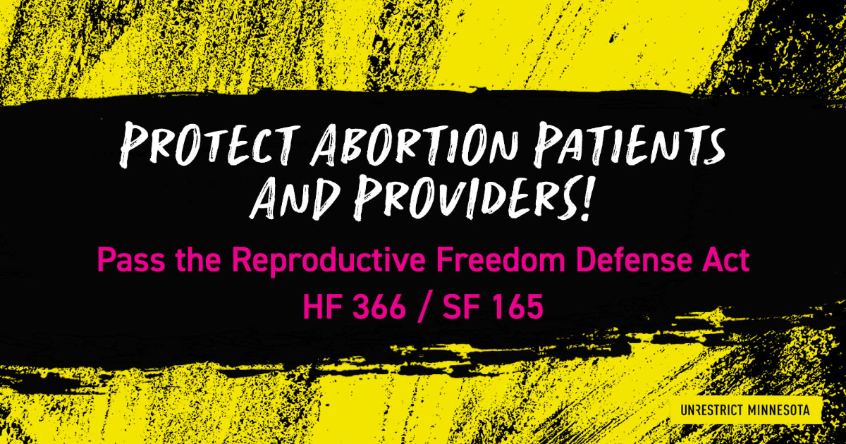 Ask Your Legislators to Support the Reproductive Freedom Defense Act